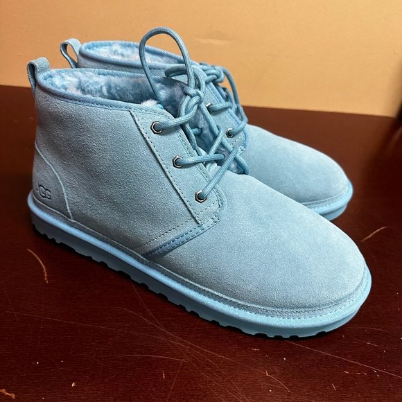UGG Mens Blue Neumel 3236 Suede Lace Up Round Toe Chukka Boot Size US 12